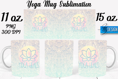 Yoga 11 Oz | 15 Oz Mug Sublimation Sublimation Fly Design 