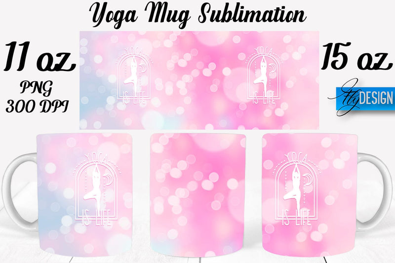 Yoga 11 Oz | 15 Oz Mug Sublimation Sublimation Fly Design 