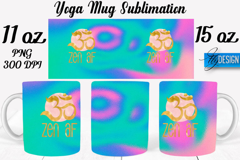 Yoga 11 Oz | 15 Oz Mug Sublimation Sublimation Fly Design 