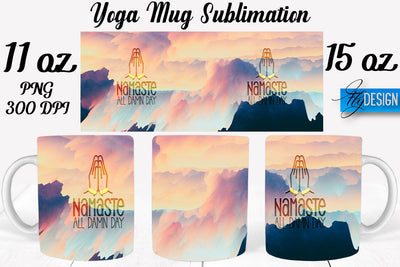 Yoga 11 Oz | 15 Oz Mug Sublimation Sublimation Fly Design 