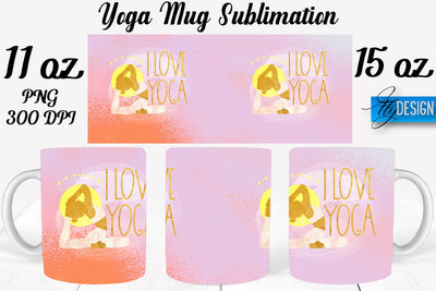 Yoga 11 Oz | 15 Oz Mug Sublimation Sublimation Fly Design 