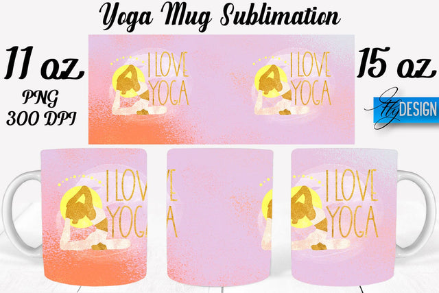 Yoga 11 Oz | 15 Oz Mug Sublimation Sublimation Fly Design 