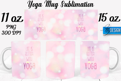 Yoga 11 Oz | 15 Oz Mug Sublimation Sublimation Fly Design 