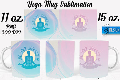 Yoga 11 Oz | 15 Oz Mug Sublimation Sublimation Fly Design 