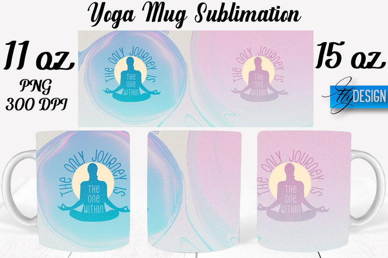 Yoga 11 Oz | 15 Oz Mug Sublimation Sublimation Fly Design 