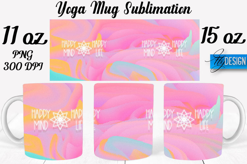 Yoga 11 Oz | 15 Oz Mug Sublimation Sublimation Fly Design 