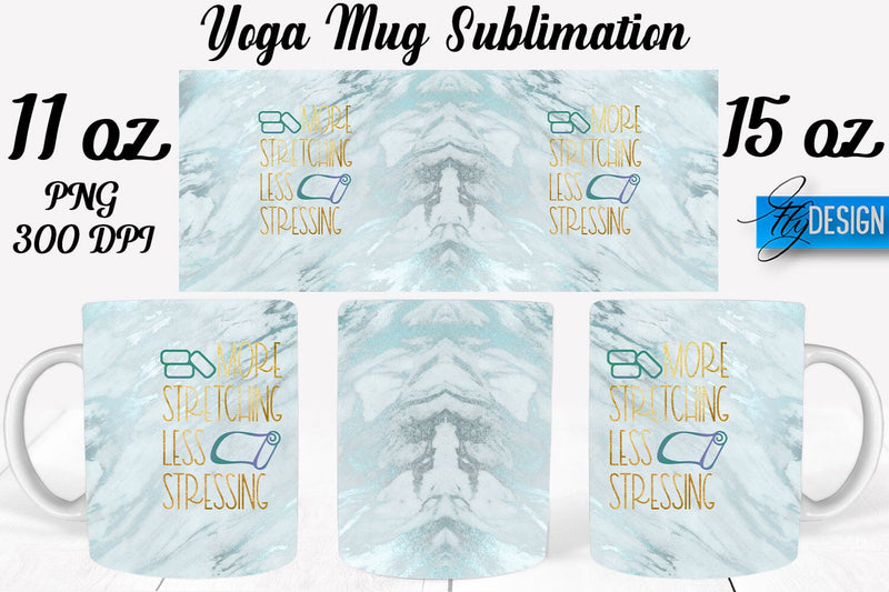 Yoga 11 Oz | 15 Oz Mug Sublimation Sublimation Fly Design 