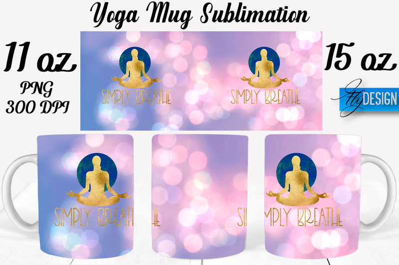Yoga 11 Oz | 15 Oz Mug Sublimation Sublimation Fly Design 
