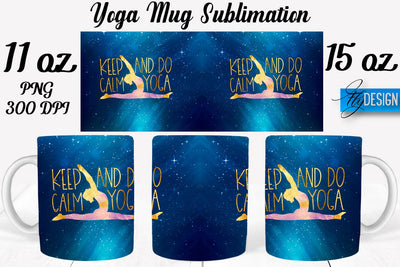 Yoga 11 Oz | 15 Oz Mug Sublimation Sublimation Fly Design 