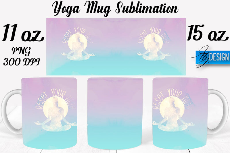 Yoga 11 Oz | 15 Oz Mug Sublimation Sublimation Fly Design 