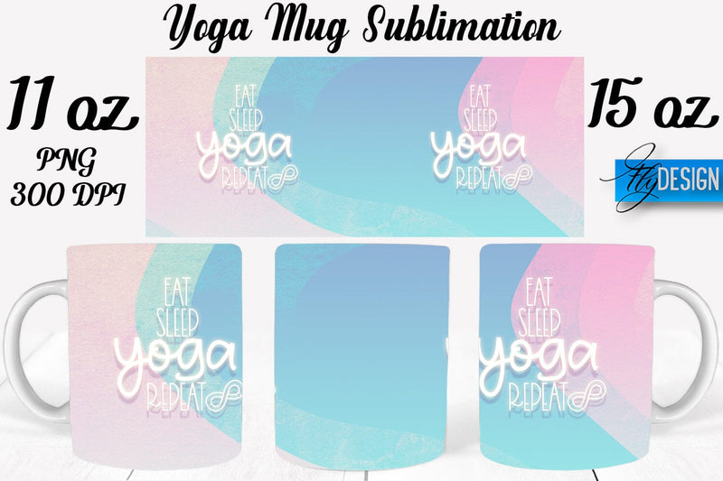 Yoga 11 Oz | 15 Oz Mug Sublimation Sublimation Fly Design 