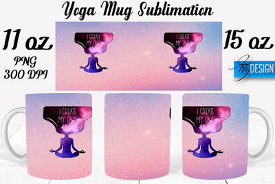 Yoga 11 Oz | 15 Oz Mug Sublimation Sublimation Fly Design 