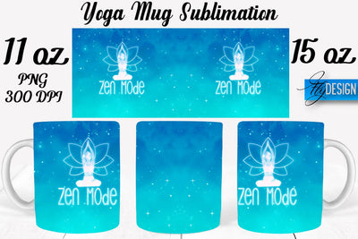 Yoga 11 Oz | 15 Oz Mug Sublimation Sublimation Fly Design 