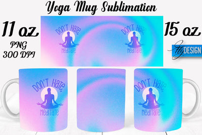 Yoga 11 Oz | 15 Oz Mug Sublimation Sublimation Fly Design 