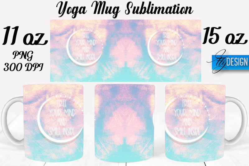 Yoga 11 Oz | 15 Oz Mug Sublimation Sublimation Fly Design 