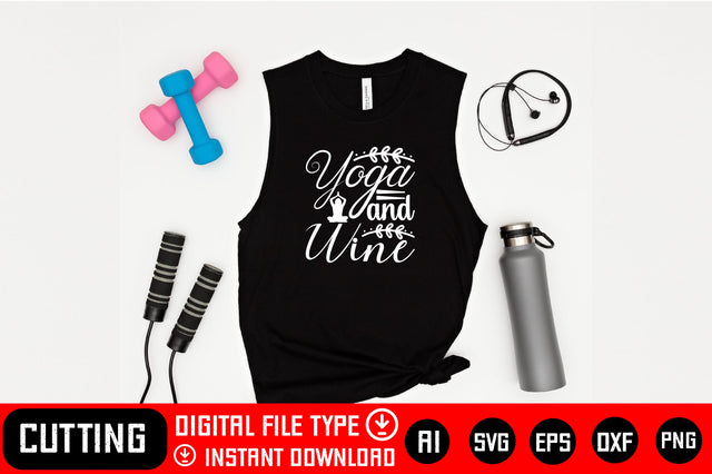 Yoga and Wine SVG CraftlabSvg29 