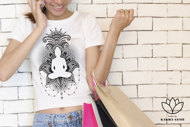 Yoga Buddha Svg Png - Spiritual Meditation Graphic Sublimation SVG Karma Genie Graphics 
