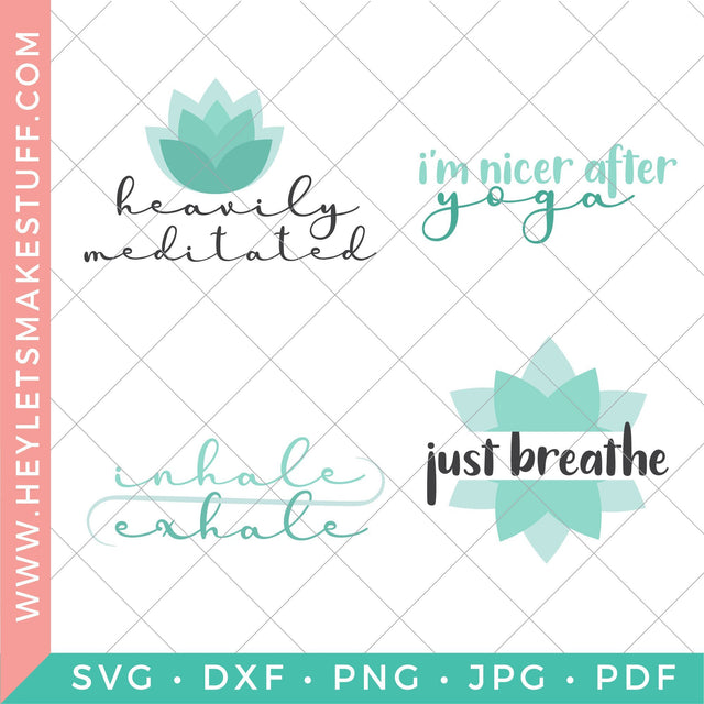 Yoga Bundle SVG Hey Let's Make Stuff 