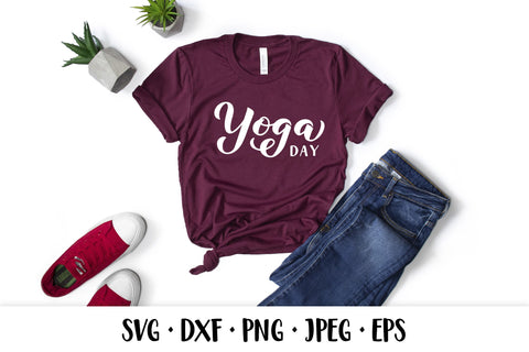 Yoga Day SVG. Hand lettering. SVG LaBelezoka 