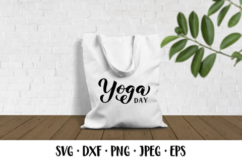 Yoga Day SVG. Hand lettering. SVG LaBelezoka 