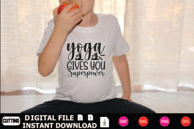 Yoga Gives You Superpower SVG Shahin alam 