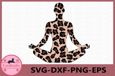 Yoga Leopard SVG SVG Lerastudio 