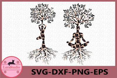 Yoga Leopard SVG SVG Lerastudio 