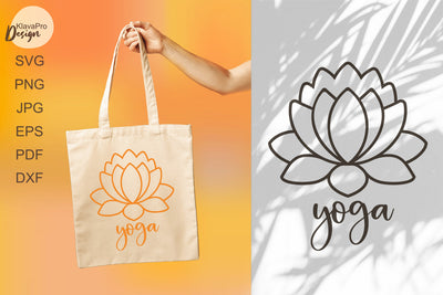 Yoga lotus SVG cut file for cutting machines and sublimation SVG Klava P 