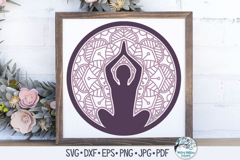 Yoga Mandala SVG SVG Wispy Willow Designs 