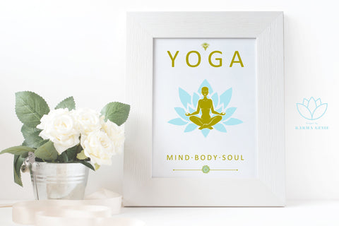 Yoga Meditation Svg Png - Mind Body Soul Graphic Sublimation SVG Karma Genie Graphics 