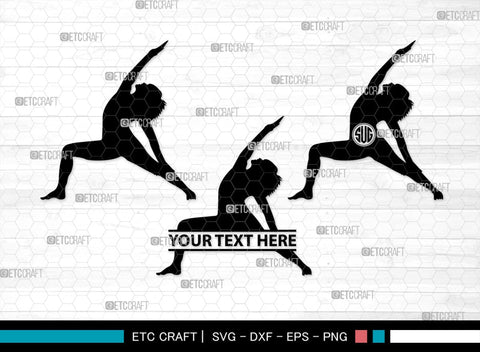 Yoga Monogram, Yoga Silhouette, Yoga SVG, Yoga Pose Svg, Meditation Svg, Fitness Svg, SB00422 SVG ETC Craft 
