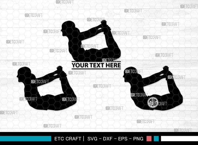 Yoga Monogram, Yoga Silhouette, Yoga SVG, Yoga Pose Svg, Meditation Svg, Fitness Svg, SB00422 SVG ETC Craft 