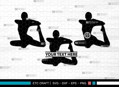 Yoga Monogram, Yoga Silhouette, Yoga SVG, Yoga Pose Svg, Meditation Svg, Fitness Svg, SB00422 SVG ETC Craft 