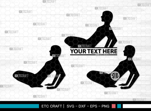 Yoga Monogram, Yoga Silhouette, Yoga SVG, Yoga Pose Svg, Meditation Svg, Fitness Svg, SB00422 SVG ETC Craft 