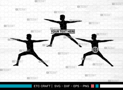 Yoga Monogram, Yoga Silhouette, Yoga SVG, Yoga Pose Svg, Meditation Svg, Fitness Svg, SB00422 SVG ETC Craft 