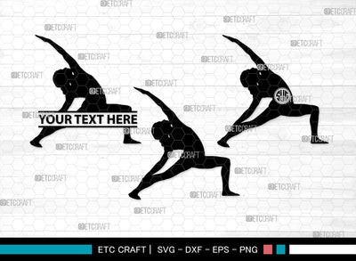 Yoga Monogram, Yoga Silhouette, Yoga SVG, Yoga Pose Svg, Meditation Svg, Fitness Svg, SB00422 SVG ETC Craft 