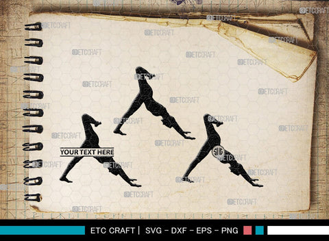 Yoga Monogram, Yoga Silhouette, Yoga SVG, Yoga Pose Svg, Meditation Svg, Fitness Svg, SB00422 SVG ETC Craft 