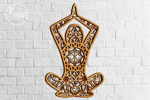 Yoga Multilayer Cut Files for Laser Cut Wood or Cricut, Paper Craft, 3D Designs SVG LaserCutano 