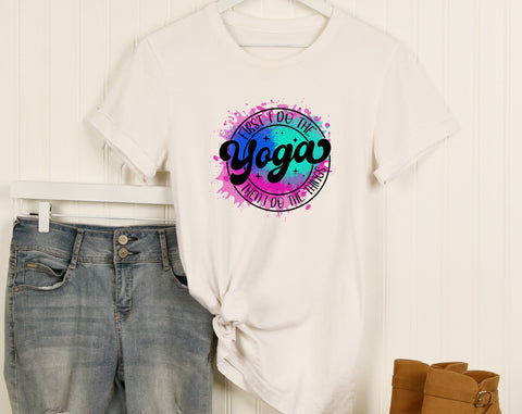 Yoga Sublimation Designs Bundle, 6 Yoga PNG Files, I Do Yoga Because Punching People Is Frowned Upon PNG, Yoga Is Magic PNG Sublimation HappyDesignStudio 