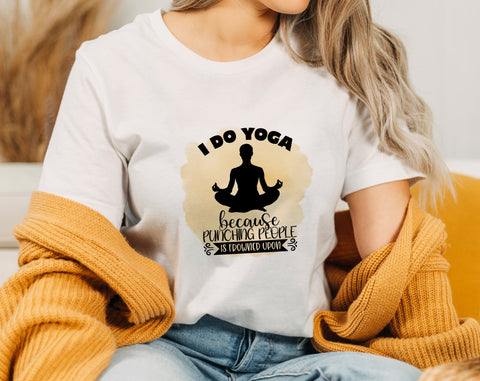 Yoga Sublimation Designs Bundle, 6 Yoga PNG Files, I Do Yoga Because Punching People Is Frowned Upon PNG, Yoga Is Magic PNG Sublimation HappyDesignStudio 