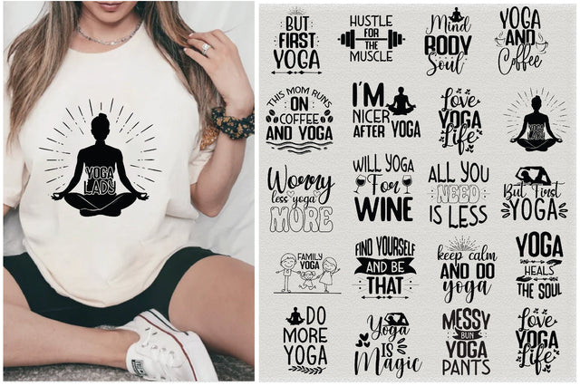 Yoga Svg Bundle 20 Designs SVG Creativeart88 