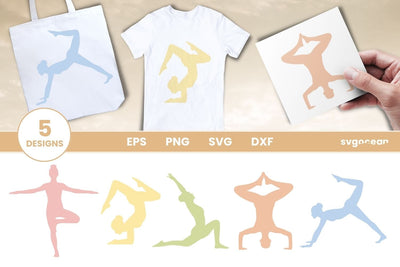 Yoga Svg Bundle | Clipart | Silhouette | Cut Files SVG SvgOcean 