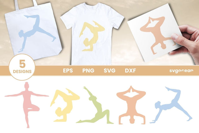 Yoga Svg Bundle | Clipart | Silhouette | Cut Files SVG SvgOcean 