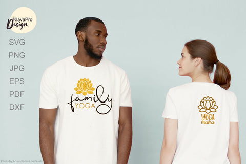 Yoga SVG Bundle | SVG or Sublimation Designs with gold glitter or foil SVG Klava P 