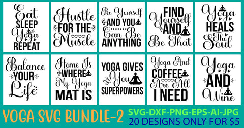 Yoga SVG Bundle SVG Syaman 