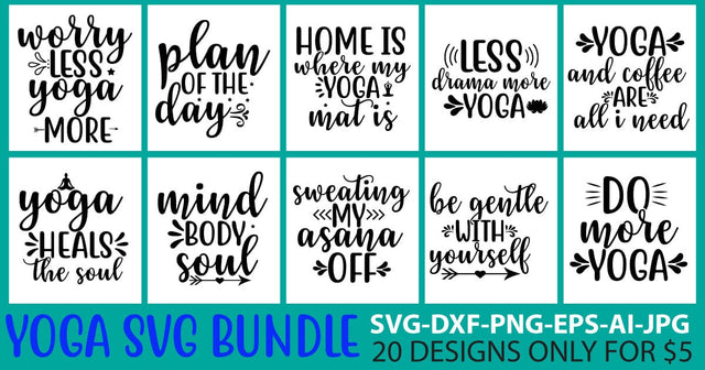 Yoga SVG Bundle SVG Syaman 