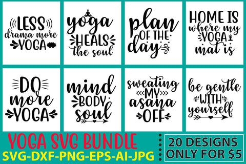 Yoga SVG Bundle SVG Syaman 