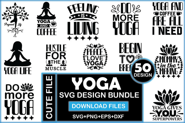 Yoga SVG Design Bundle SVG Rupkotha 