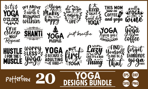 Yoga SVG Designs Bundle SVG PatternFeed8 