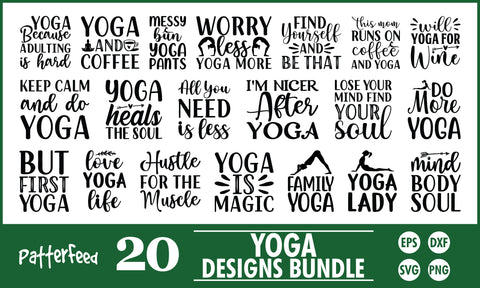 Yoga SVG Designs Bundle SVG PatternFeed8 